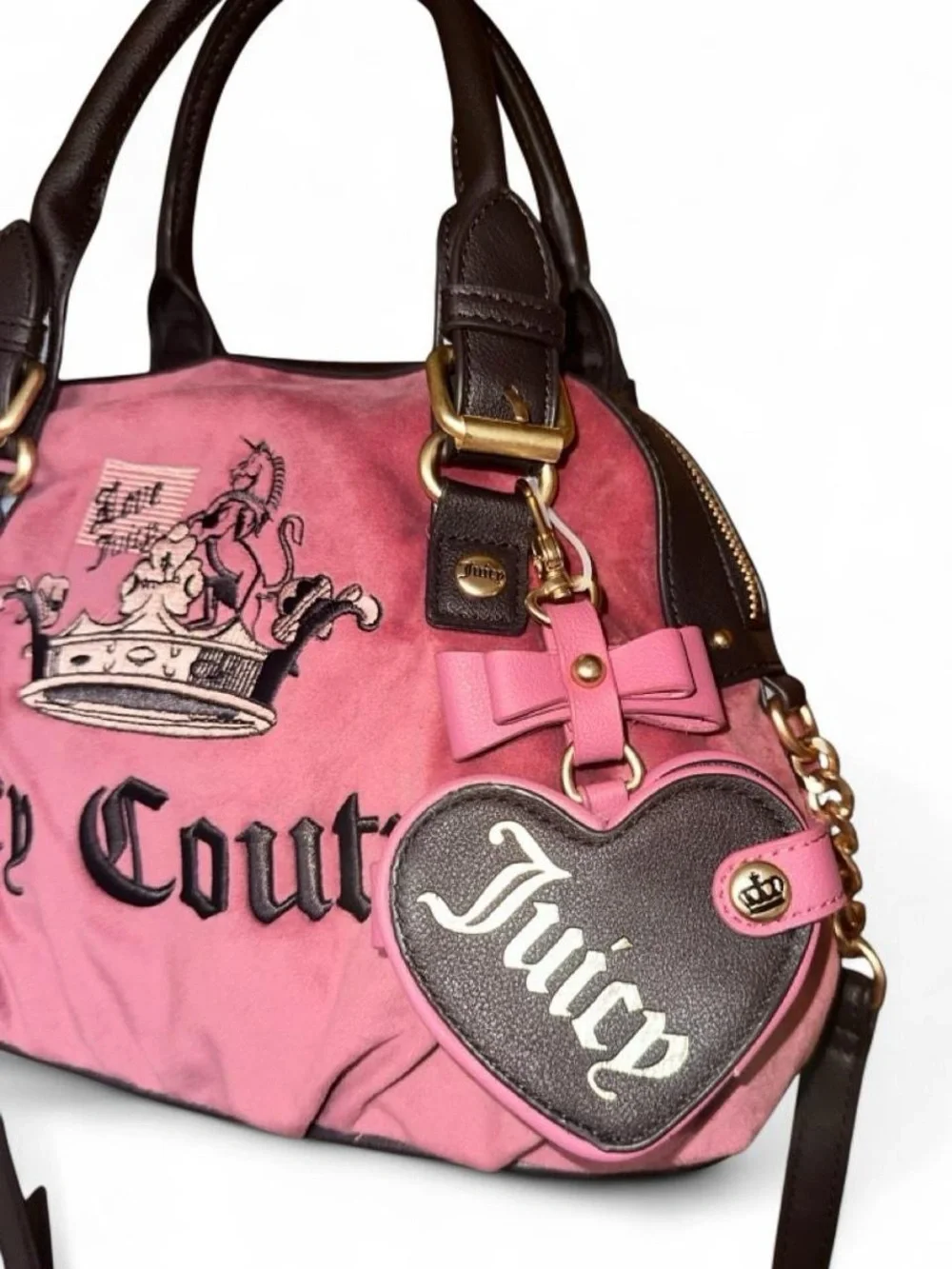 Juicy Couture “Juicy Crown Satchel”, chateau rose